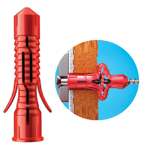 Bucha 6mm Anti-Giro Vermelha Pacote c/1000Un