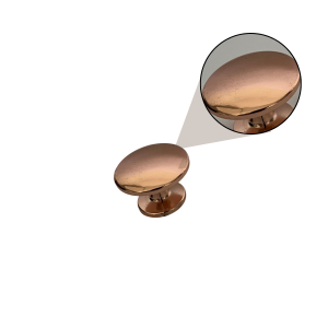 PUXADOR PONTO 30MM ROSE BRILHANTE ITALYLINE