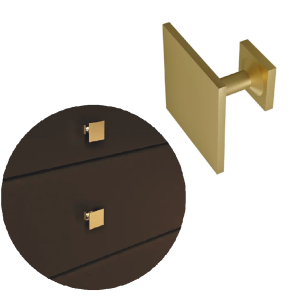 PUXADOR DRITTO IL2249 30MM DOURADO FOSCO ITALYLINE