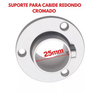 Suporte para Cabide Redondo Cromado- Hardt