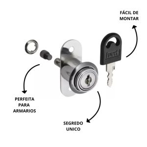 FECHADURA DE PRESSAO PORTA DE CORRER D19X32MM CROMADA HARDT