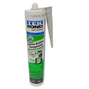 SILICONE ACÉTICO TRANSPARENTE 270ML / 256G TEKBOND
