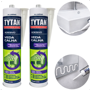 KIT 2 ADESIVO TYTAN VEDA CALHA 280G ALUMINIO 40801
