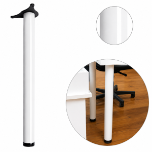 PE DE MESA AÇO BRANCO 60X730MM COM REGULAGEM HARDT