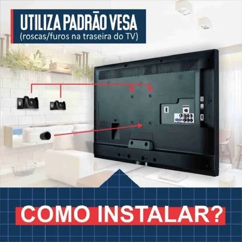 SUPORTE PARA TV UNIVERSAL 10 A 100 POLEGADAS BRASFORMA - Imagem 4
