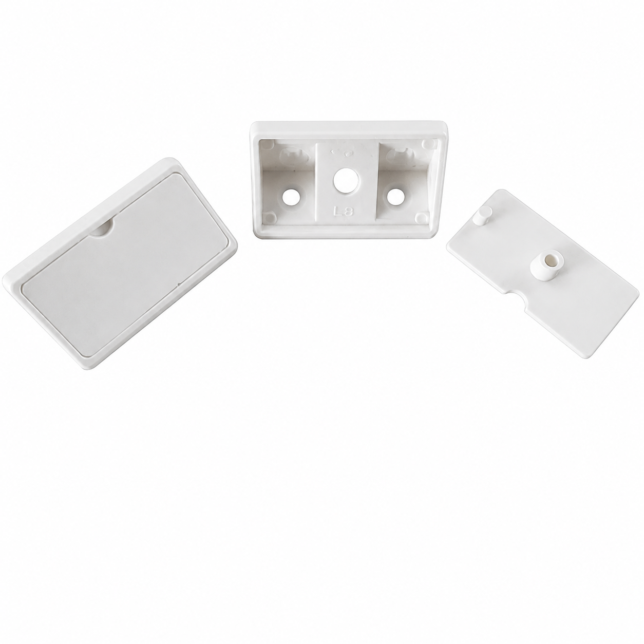 Cantoneira Plástica Com Capa União Angular Branco 4 Furos