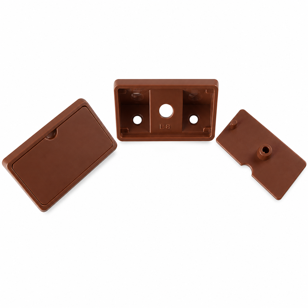 Cantoneira Plástica Com Capa União Angular Marrom 4 Furos