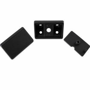 Cantoneira Plástica Com Capa União Angular Preto 4 Furos