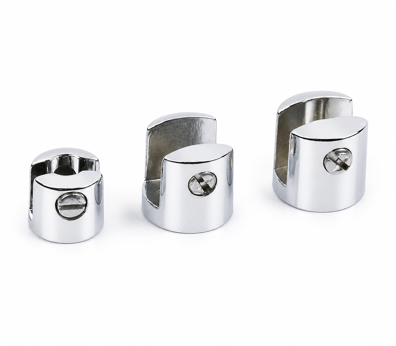 Suporte Fenda 08mm Cromado para Espelho Vidro