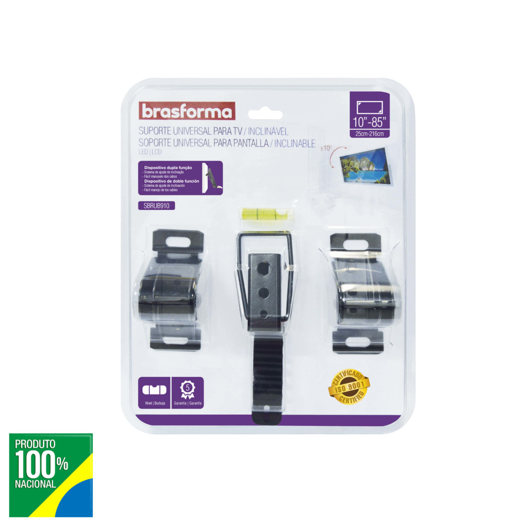 SUPORTE PARA TV UNIVERSAL INCLINÁVEL PARA TV 10-85 - Imagem 4