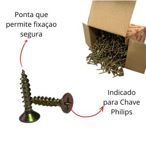 KIT 1200 PARAFUSO 3,5X16 PH2 BICROMATIZADO